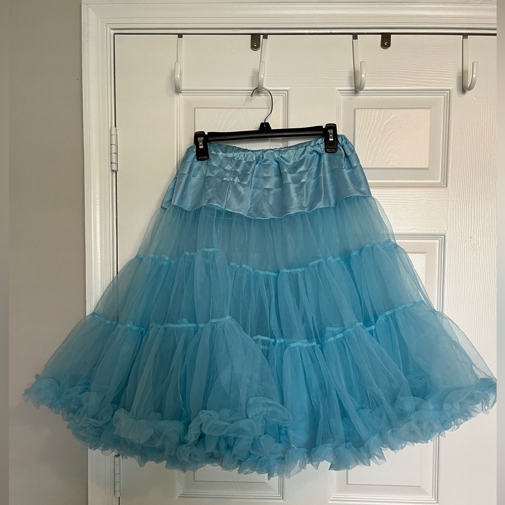 Blue Rockabilly Petticoat Size XS-M